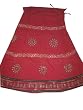 Women Tie Skirts Red White Black Block Printed Bohemian Cotton Skirts 40"