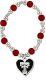 Texas Tech Red Raiders School Charm Beaded Bracelet