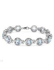 Genuine Morne Rouge (TM) Bracelet. 17.55 Ctw Topaz Sterling Silver Bracelet - Material/Stone: Topaz. 20.7 grams in weight and 8 inches in length. 100% Satisfaction Guaranteed.