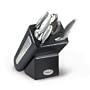 Cuisinart Continental 6-Piece Stainless-Steel Knife Set with Black Block