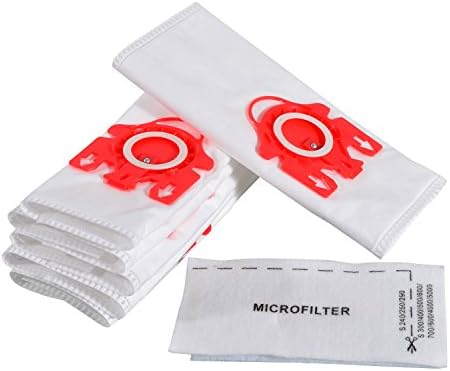 Techypro® Miele FJM Deluxe Cloth Bags Fits Miele Vacuum Style FJM, with 5 Bags and 2 Filters Replacement