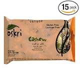 Oskri Honey Bars, Cashew, 1.5-Ounce Bars (Pack of 15)