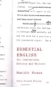 Essential English: For Journalists, Editors and Writers (Pimlico)