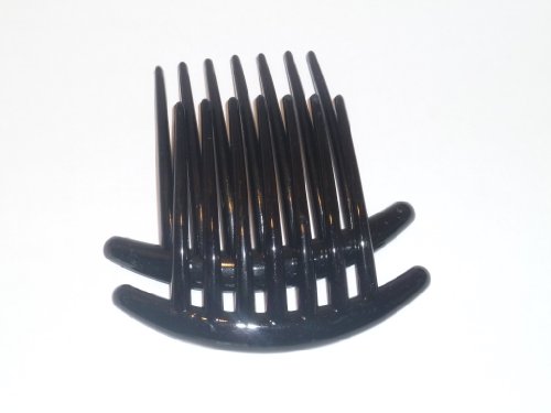 Interlocking Banana Combs Hair Clip French Side Combs Holder (Medium-Black)