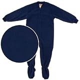 Big Feet PJs Navy Fleece Footed Pajamas for Boys