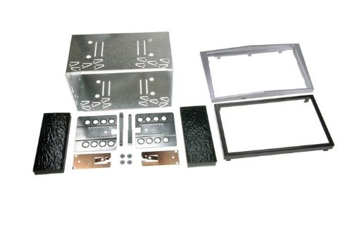 Doppel DIN Blende Komplett-Set Opel Antara Tigra Corsa Astra chr.-silver