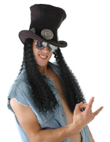 Guitar Rockstar Slash Hat with Hair