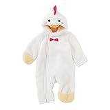 (チャックル) chuckle 2017年の酉年に!ニワトリなりきりカバーオール ホワイト 70cm P2898-70-10