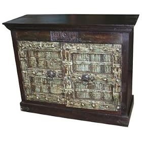 Rustic Wood TV Stand with Old Doors by