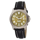 Momentum Mens 1M-SP00G2 Atlas Green Dial Black Nautica Leather Watch
