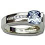 .09 ct Checkercut Ladies Aquamarine Ring