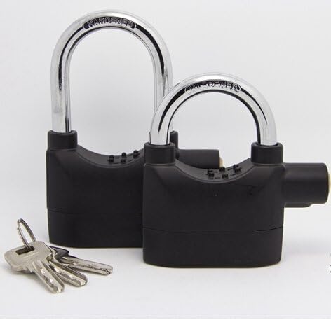 Tophere Black Anti-Theft Alarm Lock Security System for Door Motor Bike Bicycle Padlock 120dB