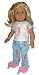 Seahorse Pajamas and Slippers. Fits American Girl Doll and Other 18