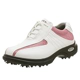ECCO Women's Casual Swing Golf Shoe,White/Pink,43 EU