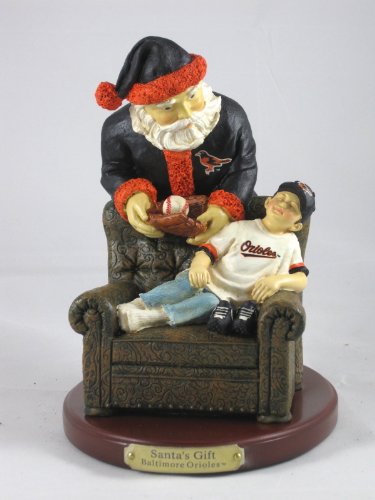 Baltimore Orioles Santa's Gift Christmas Figure Collectible