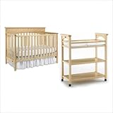 Lauren Classic 4-in-1 Convertible Crib Nursery Set in Natural