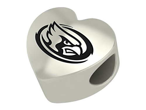 Iowa State Cyclones Sterling Silver Heart Bead Fits Most European Style Bracelets