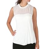 Matty M Sheer Silk & Jersey Sleeveless Top