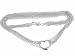 Sterling Silver Multi Strand Chain and Floating Open Heart Necklace - 18