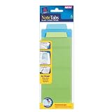Avery NoteTabs, 3 x 7.5 Inches, Perforated, Cool Blue and Green, 12 per pack (16336)