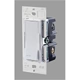 Leviton VZE06-1LZ Vizia 600-Watt 120-Volt AC Electronic Low Voltage Dimmer with LED Locator and Brightness Display, White, Ivory and Light Almond