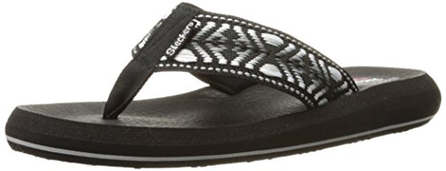 Skechers Cali Women's Asana-Seek Flip Flop, Black/White, 9 M US