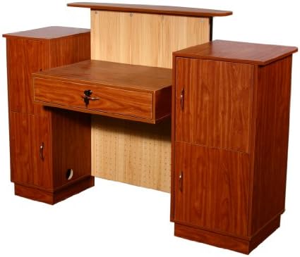 Mandy Salon Reception Desk Showcase - Cherrywood