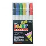 Uni-Paint PX21 Oil-Based Markers, Fine Tip, 12 Assorted Colors/Set SAN63721