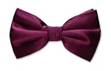 BOWTIE 100% SILK Solid PURPLE-PLUM Men's Bow Tie Tuxedo Ties BowTies