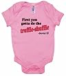 One Liners THE GOONIES "FIRST YOU GOTTA DO THE TRUFFLE SHUFFLE" MOVIE LINE ONESIE- All Colors