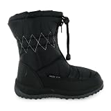 62u New Kids Boys Black Wellington Snow Boots Size 11 2