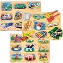 Set of All 3 Sound Puzzles (Vehicle, Farm, Instrument)