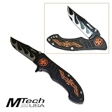 Flaming Orange Moto Cross Knife
