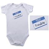 Baby-Says Bodysuit – Hello My Name is Trouble, Newborn