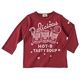 ホットビスケッツ(mikihouse) フードカンパニー☆長袖Ｔシャツ 80cm ワインレッド（32）