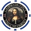 Roll of 25 Leonardo Da Vinci Masterworks 11.5 gram Blue $1 Denominated Clay Composite Poker Chips