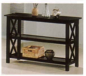 ELEGANT OCCASIONAL SOFA TABLE IN CAPPUCCINO