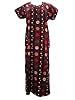 Womans Caftan Maroon Cotton Kaftan Evening Maxi Night Dress Muumuu L