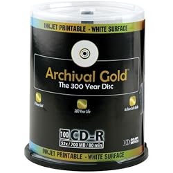 Delkin eFilm Inkjet Archival Gold - 100 x CD-R - 650 MB ( 74min ) - ink jet printable surface - spindle - storage media
