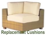 WhiteCraft Montecito Wicker Corner Sectional Unit Replacement Cushions
