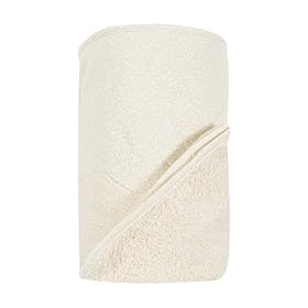 Bumkins Organic Cotton Hooded Towel Set - Natural Print Trim