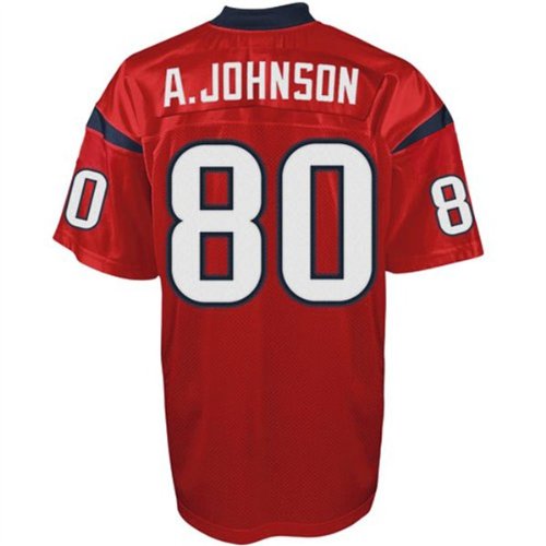 NFL Jerseys Houston Texans 80# A.johnson Red Authentic Football Jersey Size 48-56 (Please Select the Size When You Order, Can Do Drop Shipping)