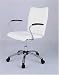 Teen Trends Chrome Plated Desk Chair with White Vinyl Fabric By Powell Furniture