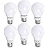 Bioluz LED A19 7w=40 Watt Equivalent Soft White (2700K) Light Bulb 6-Pack