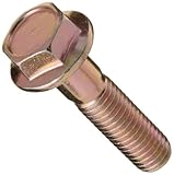 Metric Class 8.8 Yellow Zinc Plated Steel Flange Screw, Hex Drive, M6 - 1.0, 30 mm Length, Partiall