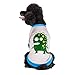 Blueberry Pet Alien The Dinosaur Cotton Dog T Shirt in Grey, Back Length 12