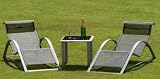 Review Lilo  / 3 Piece Garden Sun Patio Lounger Set Black Silver
