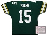 Bart Starr Green Bay Packers NFL Hand Signed Authentic Style Home Green Football Jersey