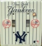 New York Yankees Metal Double Light Switch Cover