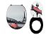 Abattant - Lunette WC Toilette Paris 2CH, noir et rouge